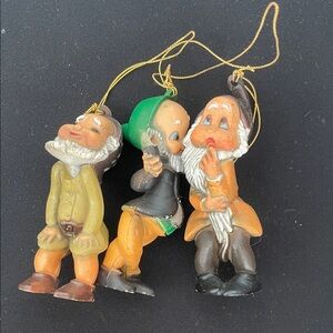 Set of 3 gnome ornaments